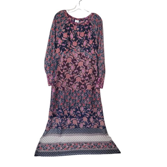 Cabi Maxi Dress Retro Flower Boho Print Size Medium - Picture 2 of 4